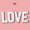 1 Count LOVE White Foam Letters Jumbo Party Decor Customizable Craft Letters 24"